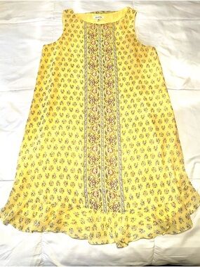 Max Studio Yellow Floral Midi Dress